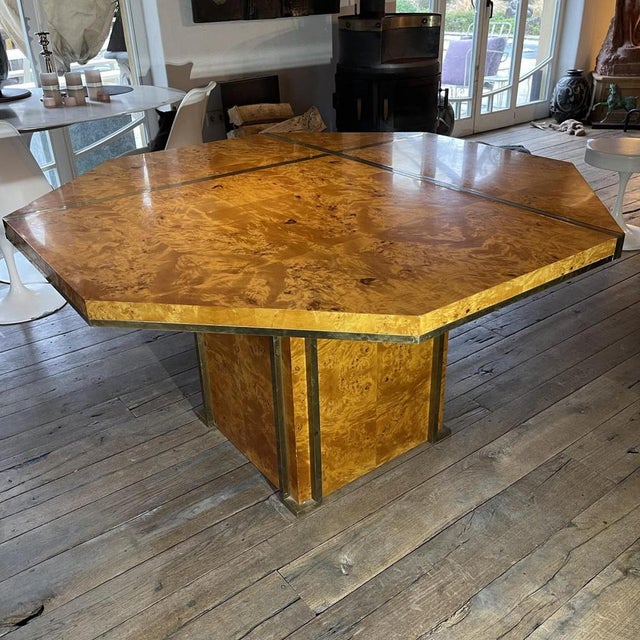 Hollywood Regency Vintage Hollywood Regency Dining Table by Jean-Claude Mahey, 1970 For Sale - Image 3 of 18