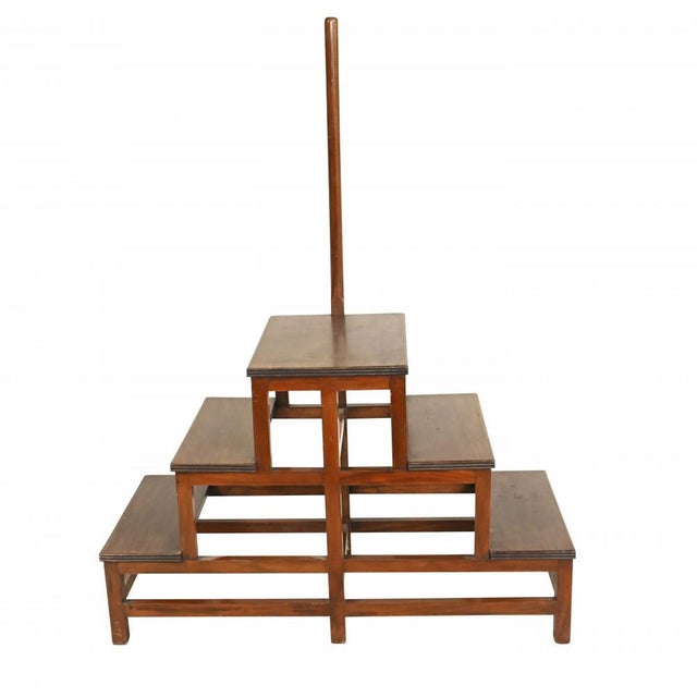 Brown Victorian Mahogany Library Ladder For Sale - Image 8 of 8