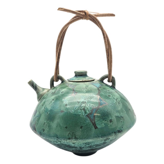Ceramic Jack Boydston Signed Crystalline Studio Teapot c.1948 5" For Sale - Image 7 of 18