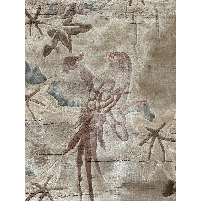 Small Vintage Silk Chinese Pictorial Rug, 1990s For Sale - Image 3 of 10