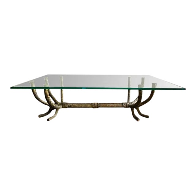 1970s Brutalist Branch form Coffee Table Attributed to Silas Seandel For Sale