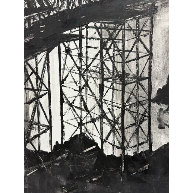 Shunt M. Techno Apocalypse Black/White Painting, Signed For Sale In San Francisco - Image 6 of 12