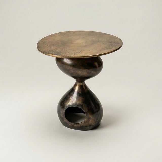 Brown Parisian Bronze Sculpture Stand with Medal Patina, 1980s For Sale - Image 8 of 8