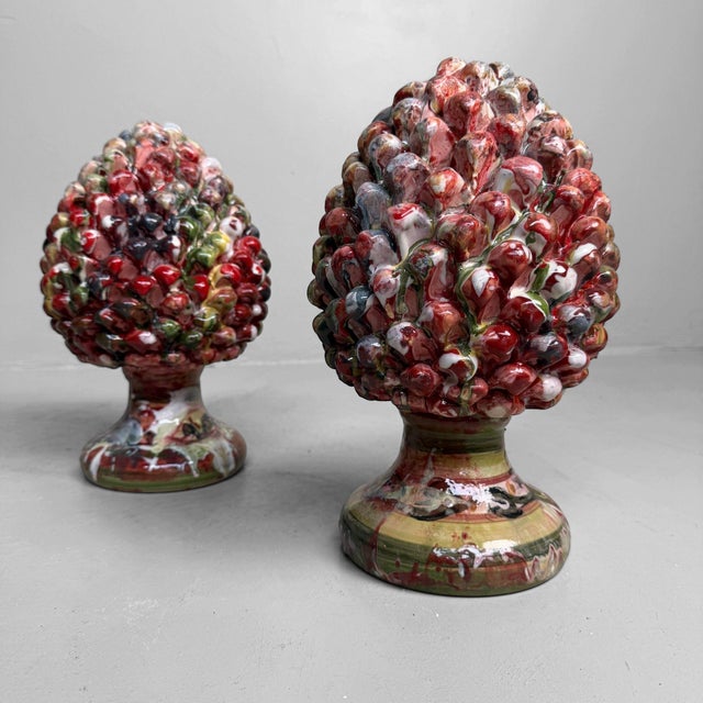 Contemporary Ceramic Pigne Portafortuna by Gennaro Condurso, Italy, 2010s, Set of 2 For Sale - Image 3 of 12