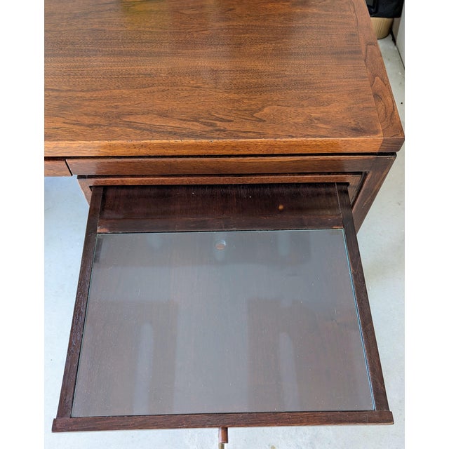 Mid 20th Century Jens Risom Walnut Executive Desk For Sale - Image 15 of 18