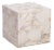 Mid Century Italian Carrara Marble Cube Side Table 1980s For Sale