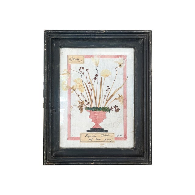 Late 19th Century Set of 4 Fleurs Compostition Botanique Artwork For Sale - Image 4 of 6