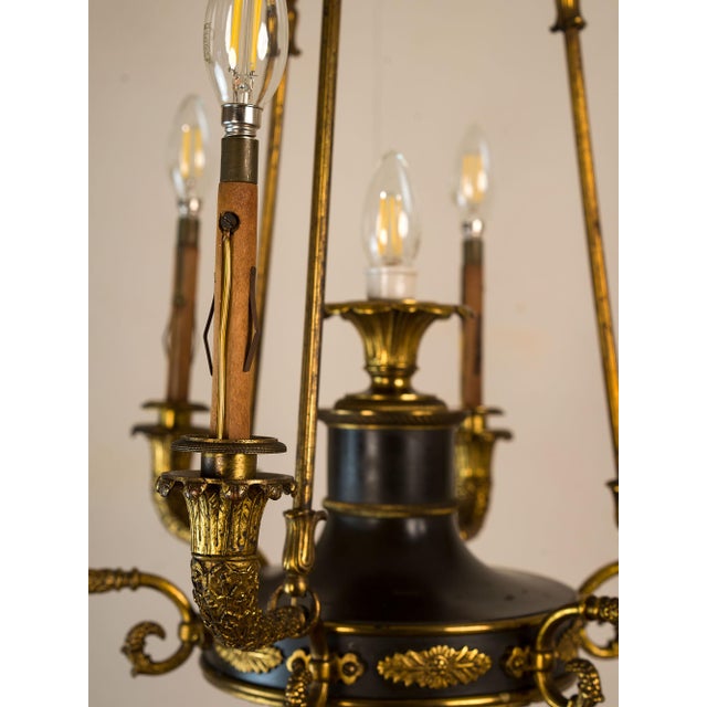 French Empire 7-Light Chandelier in Gilded Bronze, Late 19th Century For Sale - Image 16 of 17