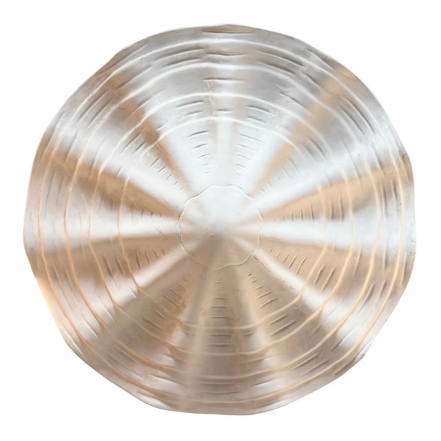 John Dickinson John Dickinson Style White Plaster Shell Form Pendant Light Fixture For Sale - Image 4 of 4