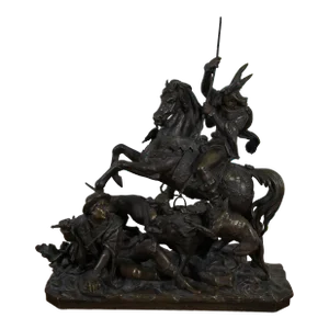 Early 20th Century Tiffany Co Duchoiselle Hunt Bronze Louis XI Quentin Durward Théodore Gechter