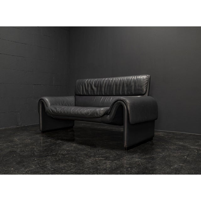 Mid-Century Modern DS 2011-12 Sofa in Blue Leather from de Sede, 1980s For Sale - Image 3 of 17
