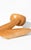 Tan Mid-Century Modern Biomorphic Boomerang Wood Double Flame Candlestick, 1950s For Sale - Image 8 of 10
