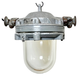 Dark Grey Cast Aluminium Explosion Proof Lamp from Elektrosvit, 1970s