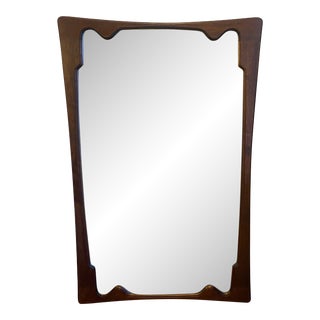 Vintage Mid Century Full Length Asymmetrical Floor Mirror Manner of Adrian Pearsall For Sale