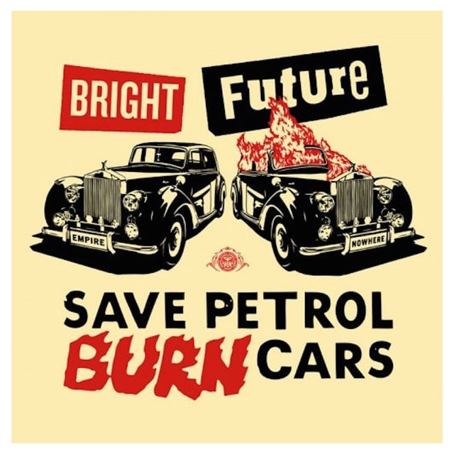 Shepard Fairey (Obey) & Jamie Reid, Bright Future (Red, Black), 2012, Screen Print For Sale