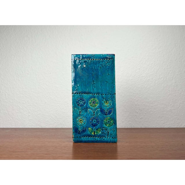 Mid-Century Modern Flower Studio Pottery Block Vase by Aldo Londi for Bitossi, Italy, 1960s For Sale - Image 9 of 18