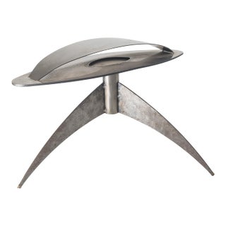 1990's Mid-Century Modern Style Abstract Steel Sculpture, Signed For Sale