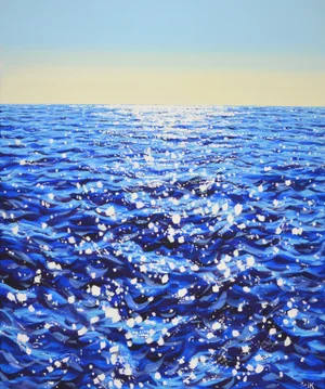 Blue Water. Light Original Contemporary Painting