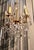 A charming and large French cut glass and brass five branch chandelier. This is an excellent quality piece, the decorated...