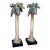 Pair of Sculptural Metal Palm Tree Candleholders by Justin Sculpture For Sale