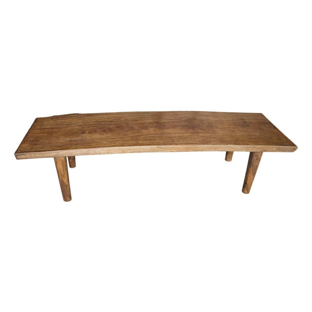 Andrianna Shamaris Midcentury Style Teak Wood Coffee Table or Bench For Sale