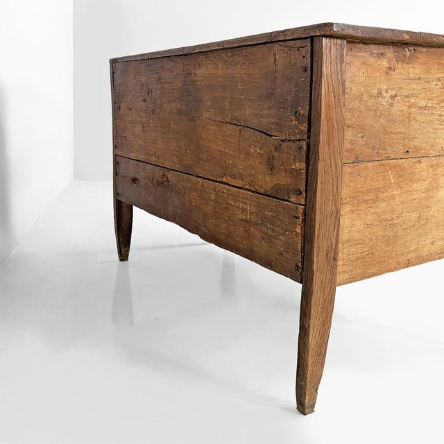 Wood Italian Wooden Chest of Drawers with Iron Handles, 1930s For Sale - Image 7 of 18