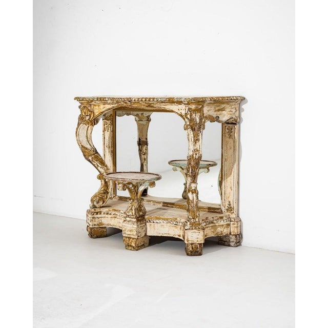 19th Century Italian Vanity Table with Mirror Chairish