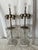 Transparent Pair of Antique Crystal Table Lamps With Prisms and Marble Base For Sale - Image 8 of 8