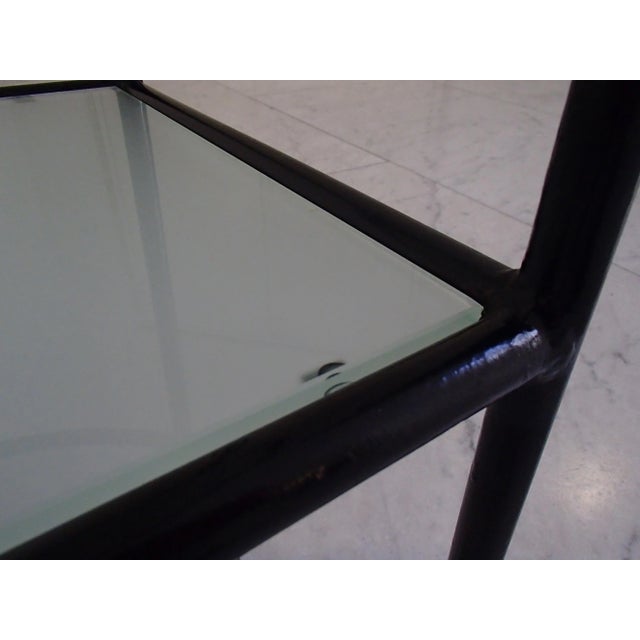 Bauhaus Black Metal Frame Salon Table with Sanitized Glass Top, 1940s For Sale - Image 10 of 13