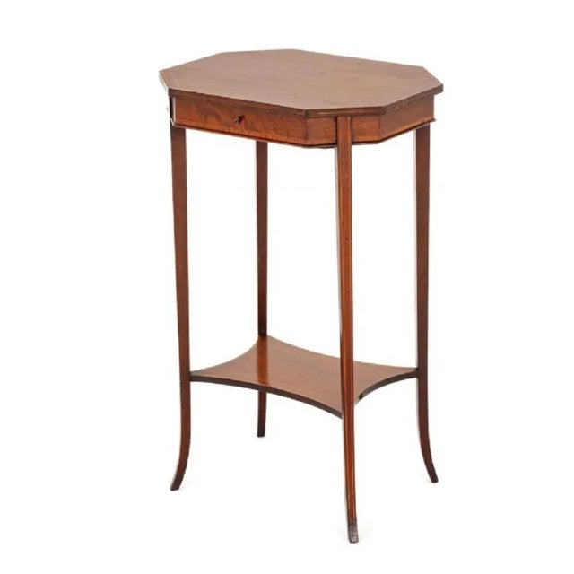 Regency Revival Side Sewing Table in Mahogany, 1880s For Sale - Image 10 of 10