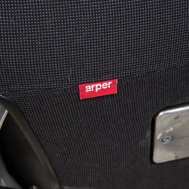 Catifa 46 Lounge Chairs and Ottoman in Dark Grey Blue Fabric from Arper, Set of 3 For Sale - Image 12 of 18