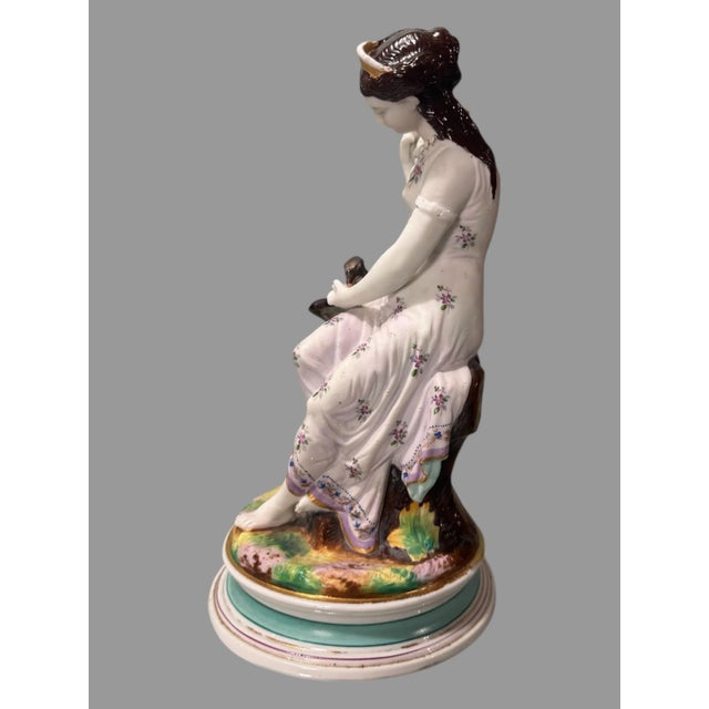 Antique Victorian Figural Bisque Porcelain 11" Statue Hebe & Eagle In very good original condition showing some typical...
