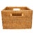 Boho Chic Artifacts Rattan Square Storage Basket with Handles in Honey Brown - 12" For Sale - Image 3 of 8