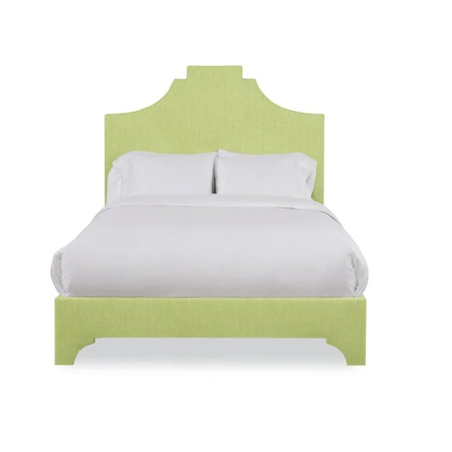 Casa Cosima Nadine California King Bedframe, Apple Linen For Sale - Image 4 of 4