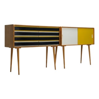 Vintage Chests of Drawers by Jiří Jiroutek, 1960s, Set of 2 For Sale
