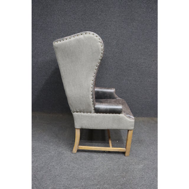 Restoration Hardware–Attributed Wingback Chair For Sale In Philadelphia - Image 6 of 11