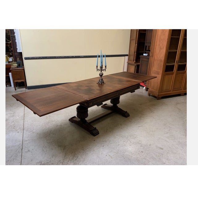 Vintage Extendable Table, 1945 For Sale - Image 4 of 10