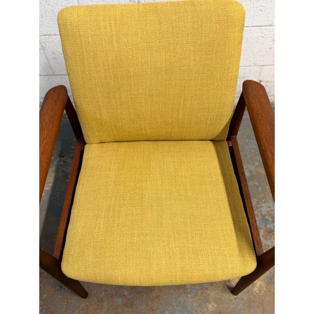 Finn Juhl Model 209 Diplomat Solid Teak Arm Chairs France & Daverkosen, Danish Mid Century Modern - A Pair For Sale In New York - Image 6 of 12