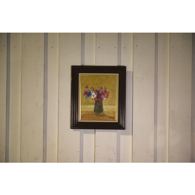 Van Hecke, The Anemones, 1980s, Paint & Canvas For Sale - Image 6 of 7