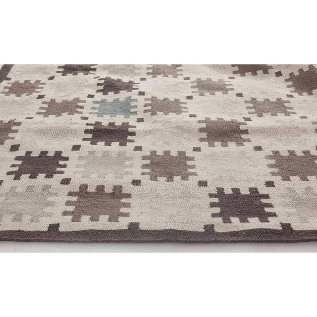 Modern Scandinavian Style Flat-Weave Wool Rug by Doris Leslie Blau For Sale - Image 4 of 5