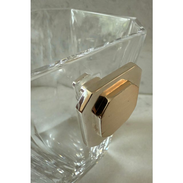 Glass Vintage Colle Crisallerie Crystal Champagne Bucket Made in Italy For Sale - Image 7 of 11