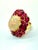 Bochic “Capri” Vintage Ruby & Fire Opal Cluster Ring Set In 18K Gold & Silver For Sale - Image 11 of 12
