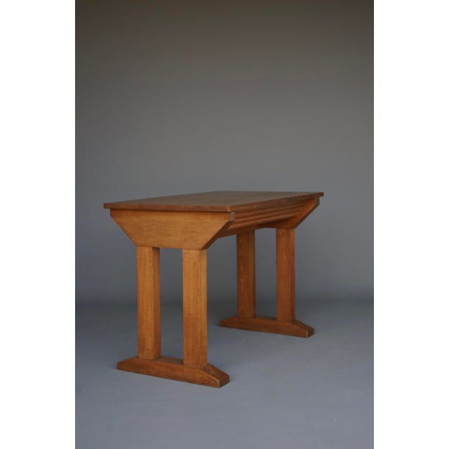 Modern Art Deco Modernist Oak Side Table, 1930s For Sale - Image 3 of 13