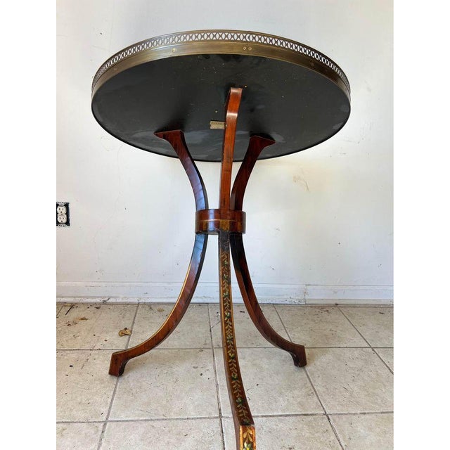 Chelsea House Regency Style Painted Wood Round Parlor Table For Sale - Image 10 of 10