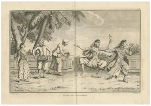 Sonnerat, Dance of the Bayadères, Indian Temple Dancers, 1806, Engraving