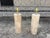 Tan 1970s Italian Modern Travertine Cylinder Lamps - a Pair For Sale - Image 8 of 9