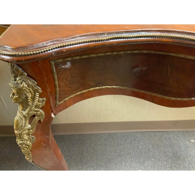 French Mid 20th Century Reproduction French Louis Console For Sale - Image 3 of 12