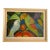 1970’s Original Folk Art “Parrot & Cockatiel” Lithograph For Sale