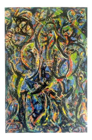 Jackson Pollock Foundation Abstract Expressionist Collector's Lithograph Print " Gothic " 1944