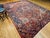 Antique Persian Heriz Karajeh Rug, Hand-Knotted Wool, Geometric Design, Brick & Navy, 9x12 For Sale - Image 9 of 10